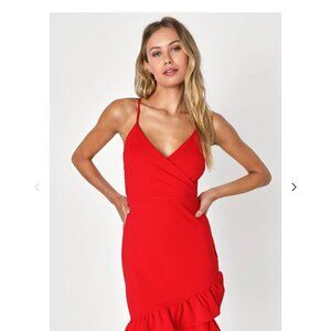 Lulu's Red bodycon dress M